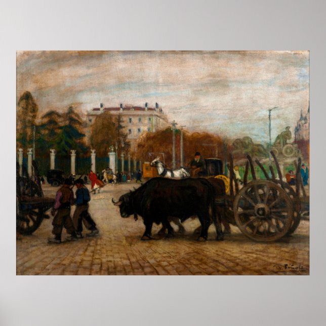 Herdsmen in the Plaza de la Cibeles (1907) Poster (Framsidan)