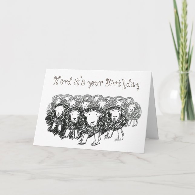 Herdwick Flock Birthday Card Kort (Framsida)