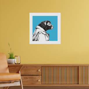 Herdwick Lamb i Trench Jacka (Gamla skolblått) Poster