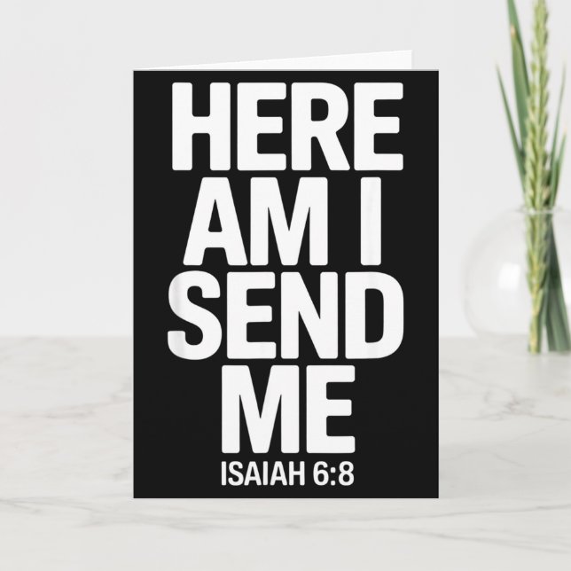 Here Am I Send Me Isaiah 6 8 Missionary Scripture  Kort (Framsida)