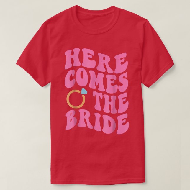 Here Comes The Bride Wedding Ring Bearer Flower Gi T Shirt (Design framsida)