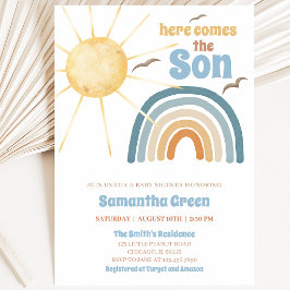 Here Comes the Son Baby Shower Inbjudningar