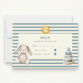 Here comes the son baby shower rsvp card OSA kort