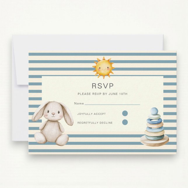 Here comes the son baby shower rsvp card OSA kort (Skapare uppladdad)