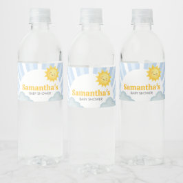 Here Comes the Son Baby Shower Vattenflaskor Etikett