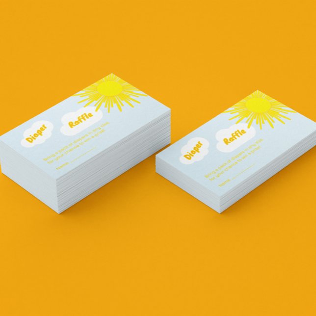 Here Comes The Son Boy Baby Shower Diaper Raffle Tilläggskort (Skapare uppladdad)