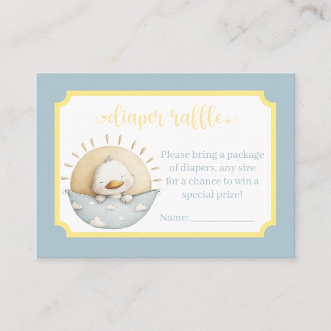 Here Comes the Son Diaper Raffle Card Tilläggskort (Framsida)