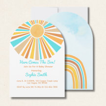 Here Comes The Son, Retro Sunshine Orange Blue 