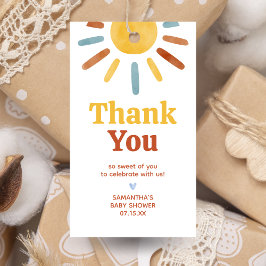 Here comes the Son Sunshine Baby Shower Favor Tags Presentetikett