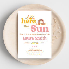 Here comes the Sun Baby Shower Inbjudningar