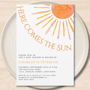 Here Comes The Sun Boho Baby Shower Inbjudningar