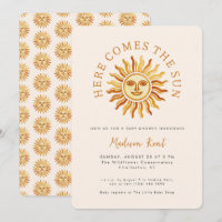Here Comes the Sun Modern Boho Sun Baby Shower