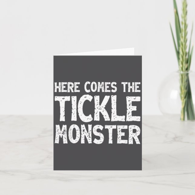 Here Comes The Tickle Monster Funny Tickling Laugh Kort (Framsida)