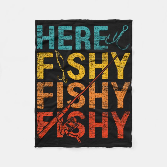 Here Fishy Fishy Fishy  Fleecefilt (Framsidan)