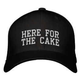 'Here For The Cake' Bröllopsfotografier Siltunga M Broderad Keps
