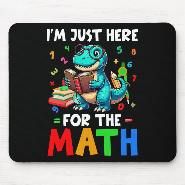 Here For The Math Cute T-rex Counting Number Math  Musmatta (Framsidan)