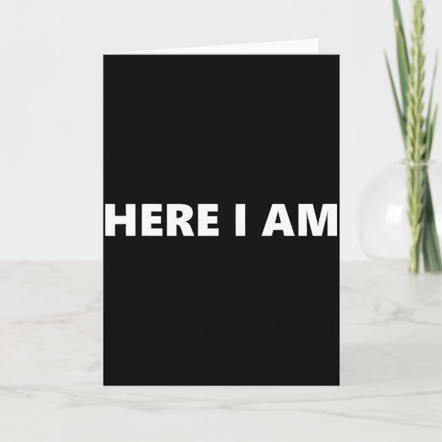 Here I Am Send Me Isaiah 6_8 Christian Faith Bible Kort (Framsida)