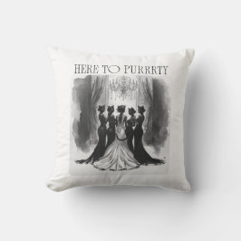 Here to Purrrty – Cat Bridal Party Bachelorette Kudde