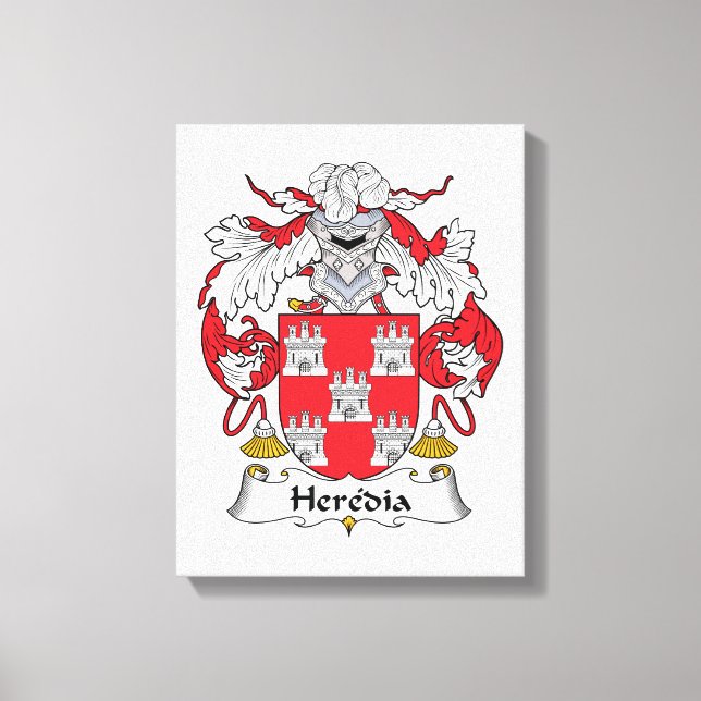 Heredia Family Crest Canvastryck (Framsida)
