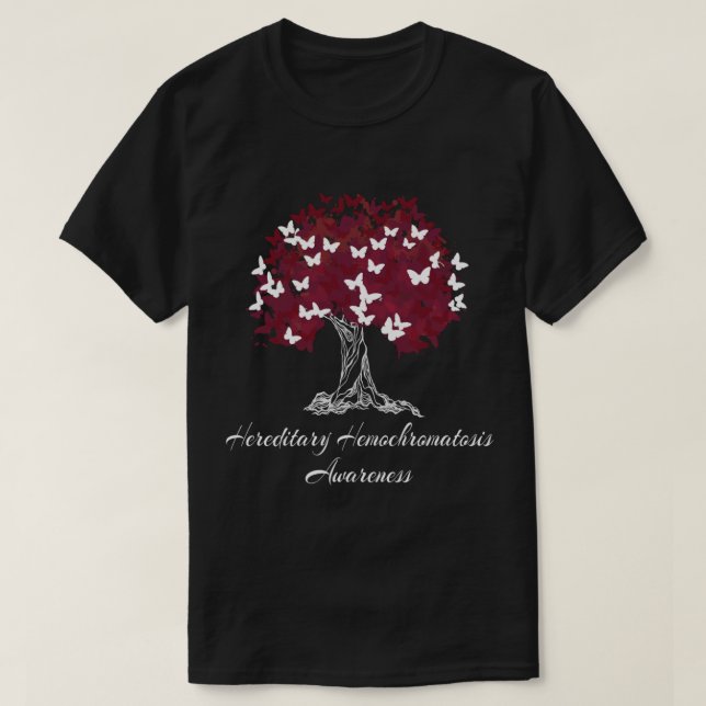 Hereditary Hemochromatosis Awareness Butterfly Sup T Shirt (Design framsida)