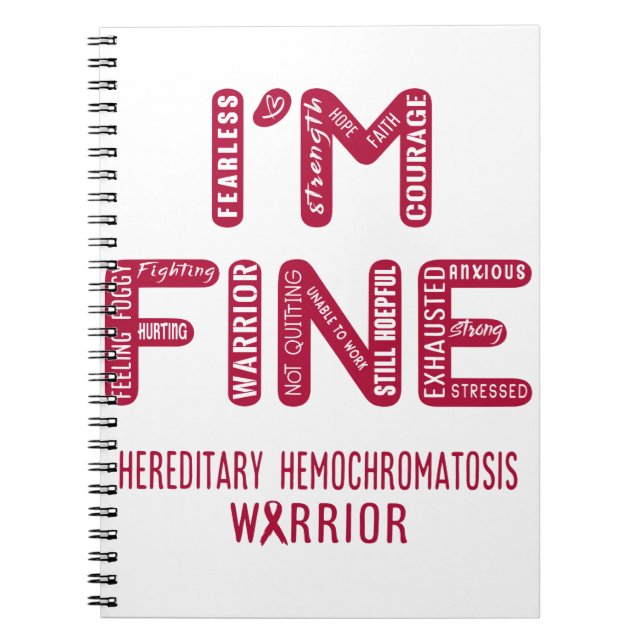 Hereditary Hemochromatosis Warrior - jag är BRA Anteckningsbok (Framsidan)