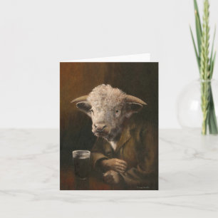 Hereford Bull gentleman Hälsning Card Kort
