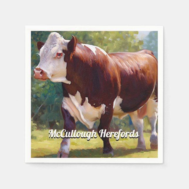 Hereford Bull Pappersservett (Framsidan)