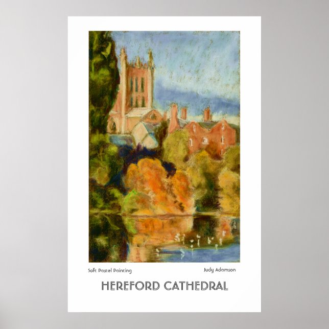 Hereford Cathedral Fine Art Poster Skriv ut (Framsidan)