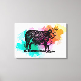 Hereford Cattle Canvastryck