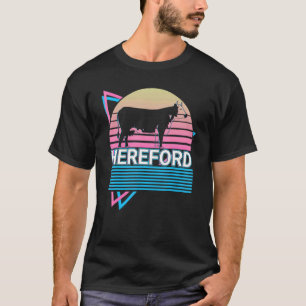 Hereford Cattle Hereford Cow Farmer Retro T Shirt