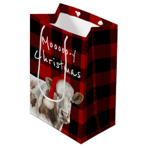 Hereford Cow with Santa Cap on Play