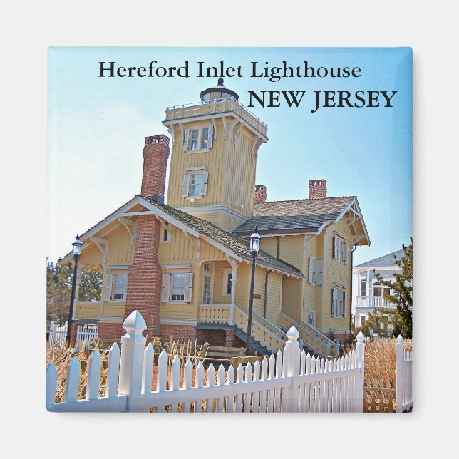 Hereford Inlet Lighthouse, New jersey Magnet (Framsidan)