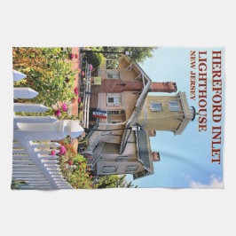 Hereford Inlet Lighthouse, New jersey Tea Towel Kökshandduk