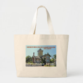 Hereford Inlet Lighthouse, New jersey Tote Bag Jumbo Tygkasse