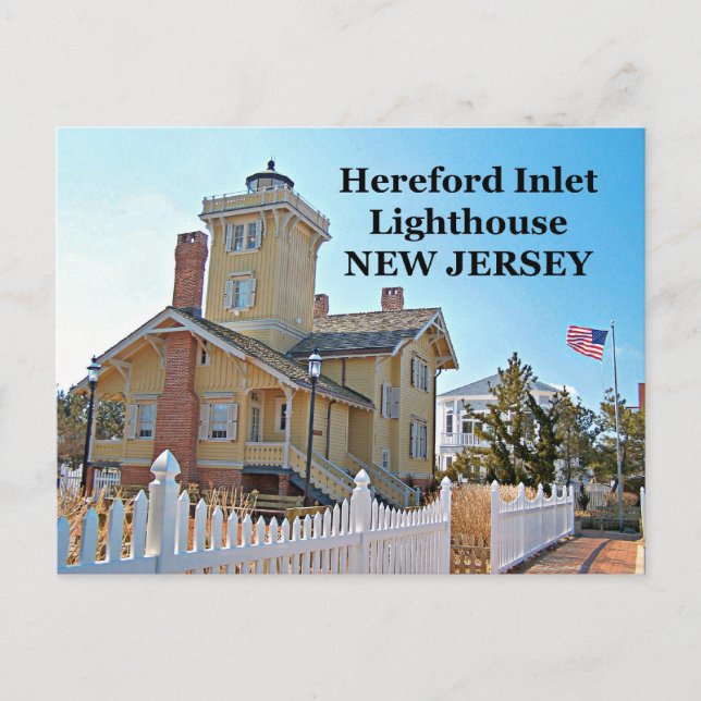 Hereford Inlet Lighthouse, New Jersey vykort (Framsida)