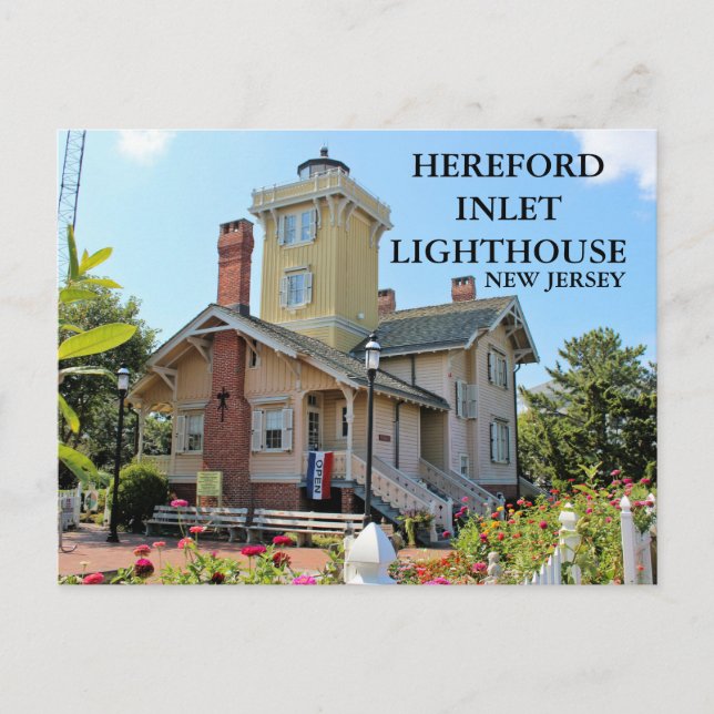 Hereford Inlet Lighthouse, New jersey vykort (Framsida)
