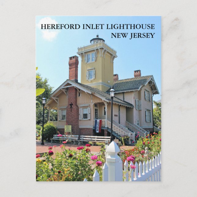 Hereford Inlet Lighthouse, New jersey vykort (Framsida)