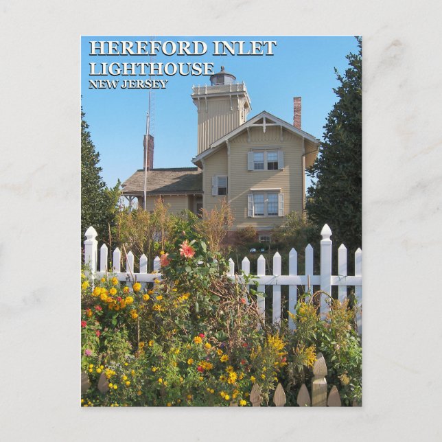 Hereford Inlet Lighthouse, New jersey vykort (Framsida)