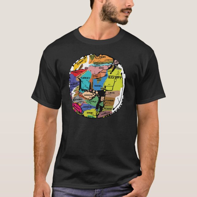 Hereford karta stylized T-tröja Tee Shirt (Framsida)