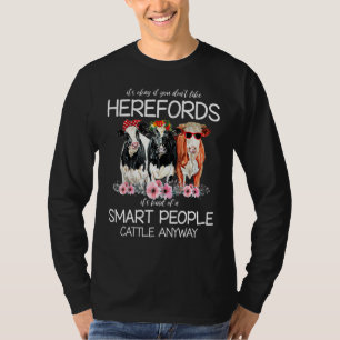 Hereford Nötkreatur Ko Besättning Boskap Hereford  T Shirt