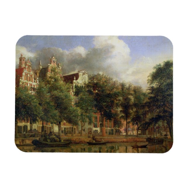 Herengracht, Amsterdam (olja på panelen) Magnet (Horisontell)