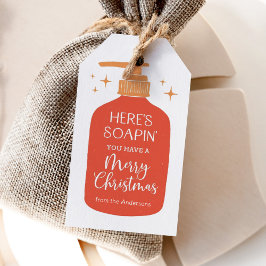 Here's Soaping You Have a Merry Christmas Presentetikett