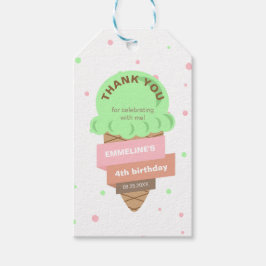 Here's The Scoop Mint Ice Cream Sweet Birthday Presentetikett
