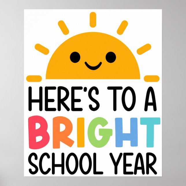 Here's to a Bright School Year Poster (Framsidan)