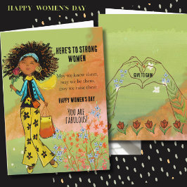 Heres to Strong Women Women's Day Fabulous Card Helgkort