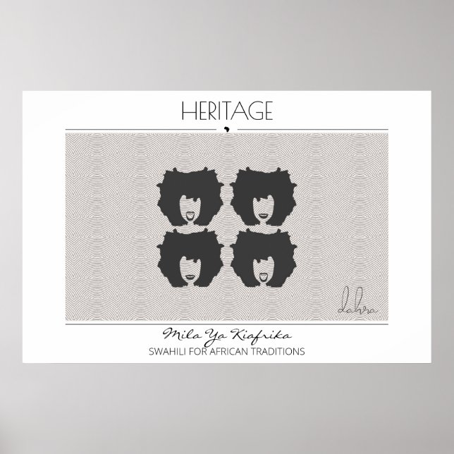 Heritage African Women Moods Poster (Framsidan)