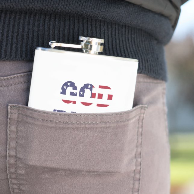 Heritage Flask - Bold God Bless America Fickflaska Fickplunta (In Situ)