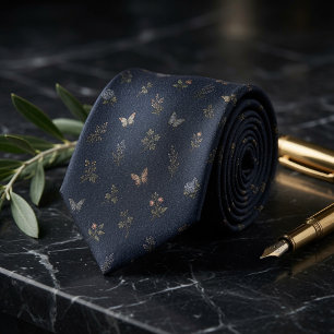 Heritage Garden Butterfly Navy Slips
