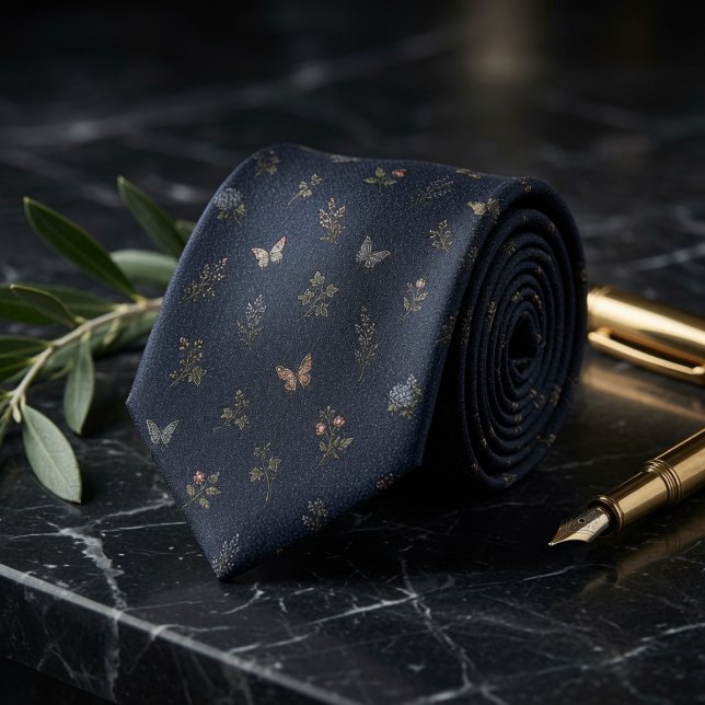 Heritage Garden Butterfly Navy Slips (Skapare uppladdad)