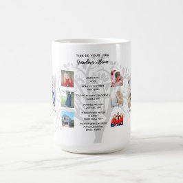 Heritage Grandma PHOTO COLLAGE Life Story Keepsaké Kaffemugg